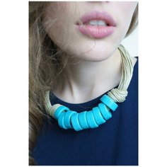 Колье EN0539 Голубой Nina Ford