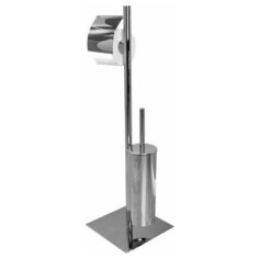 Держатель туалетной бумаги Aquanet 8213 (напольный, с ершиком)