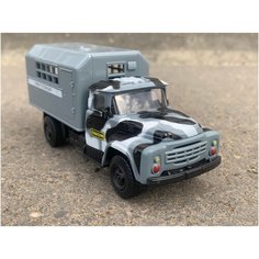 Железная машинка военный ЗИЛ с кузовом омон Полиция инерционным механизмом масштабная модель 1:52 Советская машина ЗИЛ Play Smart