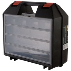 Ящик с органайзером FIT 65606 36x32x14 см 14 черный/прозрачный F.It