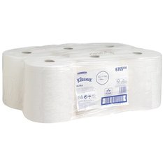 Полотенца бумажные Kleenex Ultra 6765 двухслойные белые в рулонах 6 рул.