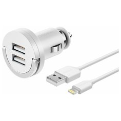 Автомобильная зарядка Deppa 11256/11257, белый