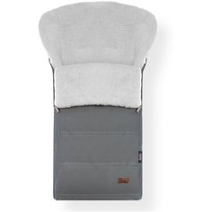 Конверт-мешок Nuovita Alpino Lux Bianco меховой 85 см grigio