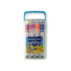 ФЛОМАСТЕРЫ-ШТАМПИКИ "FUNCOLOR" 12 ЦВ. В ПЛАСТИКОВОМ ПЕНАЛЕ 2 ВИДА Bruno Visconti