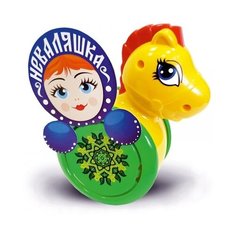 Каталка-игрушка Биплант Конь №1 (15023) желтый/зеленый