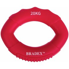 Кистевой эспандер 20 кг, овальной формы, розовый Bradex
