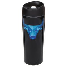 Термокружка Daniks Синий бык SL-NT007/YTCT035-7-mil-black, 450 мл