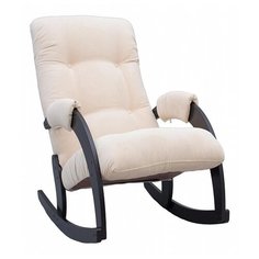 Кресло-качалка Комфорт Модель 67 размер: 60х103 см, обивка: ткань, цвет: венге/veronica vanilla Komfort