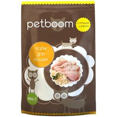 Сухой корм для кошек Petboom с птицей и рисом 400 г