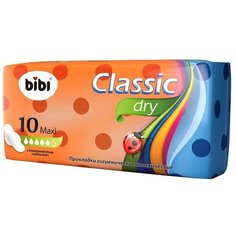 Bibi прокладки Classic Maxi Dry, 5 капель, 10 шт.