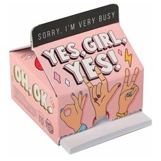 ArtFox бумага для записей в коробке GRL PWR Yes, girl, yes! 150 л. (4966984) розовый
