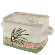Этель Корзина Тропики 20,5 х 16 х 14,5 см бежевый/зеленый