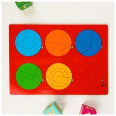 Головоломка логическая «Сложи круг №4», 30 ? 21 см, по методике Никитина, МИКС Оксва