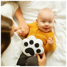 Развивающая игрушка-грелка «Лапа», бело-чёрная Мякиши