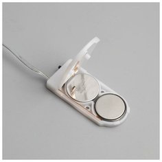 Гирлянда "Мишура" 10 м роса, IP20, серебристая нить, 200 LED, свечение белое, фиксинг, 12 В Luazon Lighting