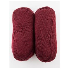 Пряжа "Белорусская" 100 г, 300 м (2 мотка), камтекс, бордо