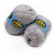 Пряжа Малышок (2 мотка), 260м. 100г., камтекс, серебристый 008