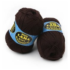 Пряжа Малышок (2 мотка), 260м. 100г., камтекс, шоколад темный 268
