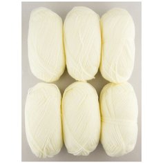 Пряжа Пехорка Детская новинка, 100 % акрил, 50 г, 200 м, 6 шт., 166 суровый