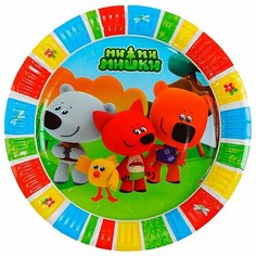 Тарелки бумажные для праздника Ми-ми-мишки, 23 см Веселуха