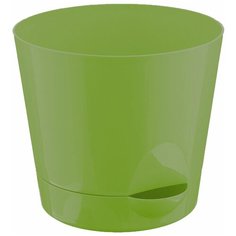 Кашпо Idea "Ника", с прикорневым поливом, с поддоном, цвет: ярко-зеленый, 2,7 л