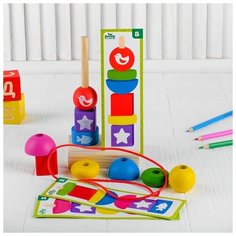 Пирамидка 9 деталей Лесная мастерская