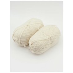 Пряжа Подмосковная 100 гр, 250 м (2 мотка), пряжа из троицка, 3830 ванильный Троицкая камвольная фабрика