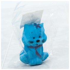 Резиновая игрушка для игры в ванной «Котик» с пищалкой, цвет микс