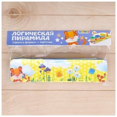 Логическая пирамидка «Цвета и формы», материал EVA, карточки с заданиями, по методике Монтессори Iq Zabiaka