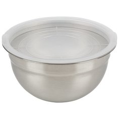 Миска Amarena 1,5 л из нерж стали с пласт крышкой, смешанная полировка корпуса (007018) Mallony