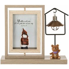 Коллаж для фото 3,5*5 из МДФ с декоративной фигуркой №2 (YM1958) Todi