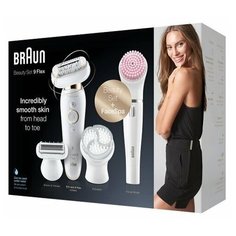 Эпилятор Braun SES 9100 Silk-epil 9 Flex Beauty Set + щетка для лица white