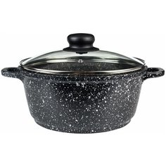 Кастрюля Casta Avrora, 4л, литой алюминий, со стеклянной крышкой