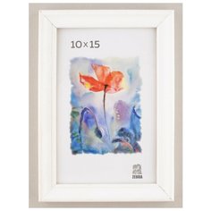 Рамка дерево 10х15, ZEBRA, 1507 белый Зебра