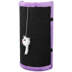 Когтеточка с игрушкой для кошек, "Не Один Дома" Мягкие лапки, фиолетовый, S