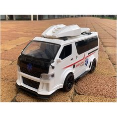 Машинка скорая помощь японский микроавтобус с правым рулем свет звук детская машина игрушка инерционная праворульный автомобиль городские службы JBE