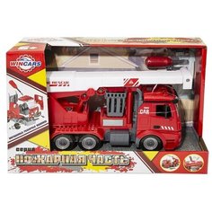 Машинка Wincars Разборная инерционная машина с подъёмником, звук, свет, серия Пожарная часть YK-2218