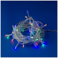 Гирлянда Uniel нить ULD-S0500-050/DTA 500 см, 50 ламп, мультиколор/прозрачный провод