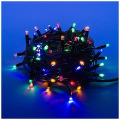 Гирлянда Uniel нить ULD-S1000-120/TBK 1000 см, 120 ламп, разноцветный/черный провод