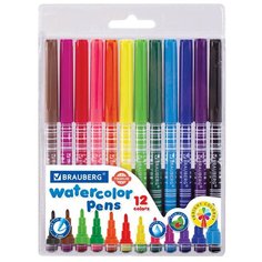 BRAUBERG Набор фломастеров Premium, 12 шт. (151942), 6 упаковок