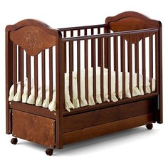 Детская кроватка Baby Italia Gioco Lux продольный маятник со стразами (Bianco)