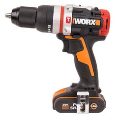 Дрель-шуруповерт ударная аккумуляторная WORX WX354, 20В, 60 Нм, бесщеточная, 2,0 Ач x2, кейс