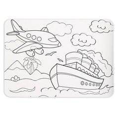 Пазл в рамке «Транспорт», 34 детали + раскраска Puzzle Time