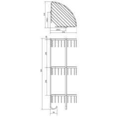 Полка металлическая угловая тройная Veragio BASKET VR.GFT-9067.CR