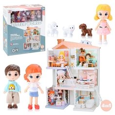 Дом для кукол Oubaoloon с фигурками, в коробке (WS8971)