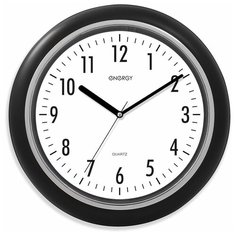 Часы настенные кварцевые Energy EC-07 круглые (24.5x4.0 см) белый циферблат (009307)