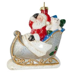 Елочное украшение "Дед Мороз в санях", 10,4 см Новогодняя сказка