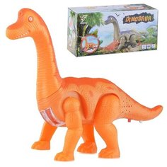 Интерактивный динозавр Oubaoloon свет, звук, двигает ногами, в коробке (6908)