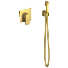 Встраиваемый смеситель с гигиеническим душем Timo Selene золото матовое 2089/17SM