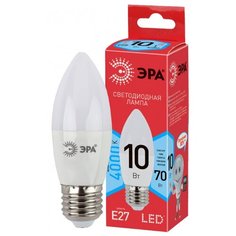 Лампа светодиодная ЭРА ECO LED B35-10W-840-E27 (диод, свеча, 10Вт, нейтр, E27) ERA